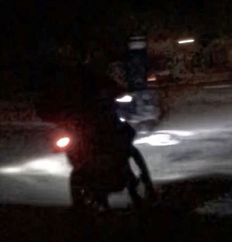 Motorcycles after exiting the path